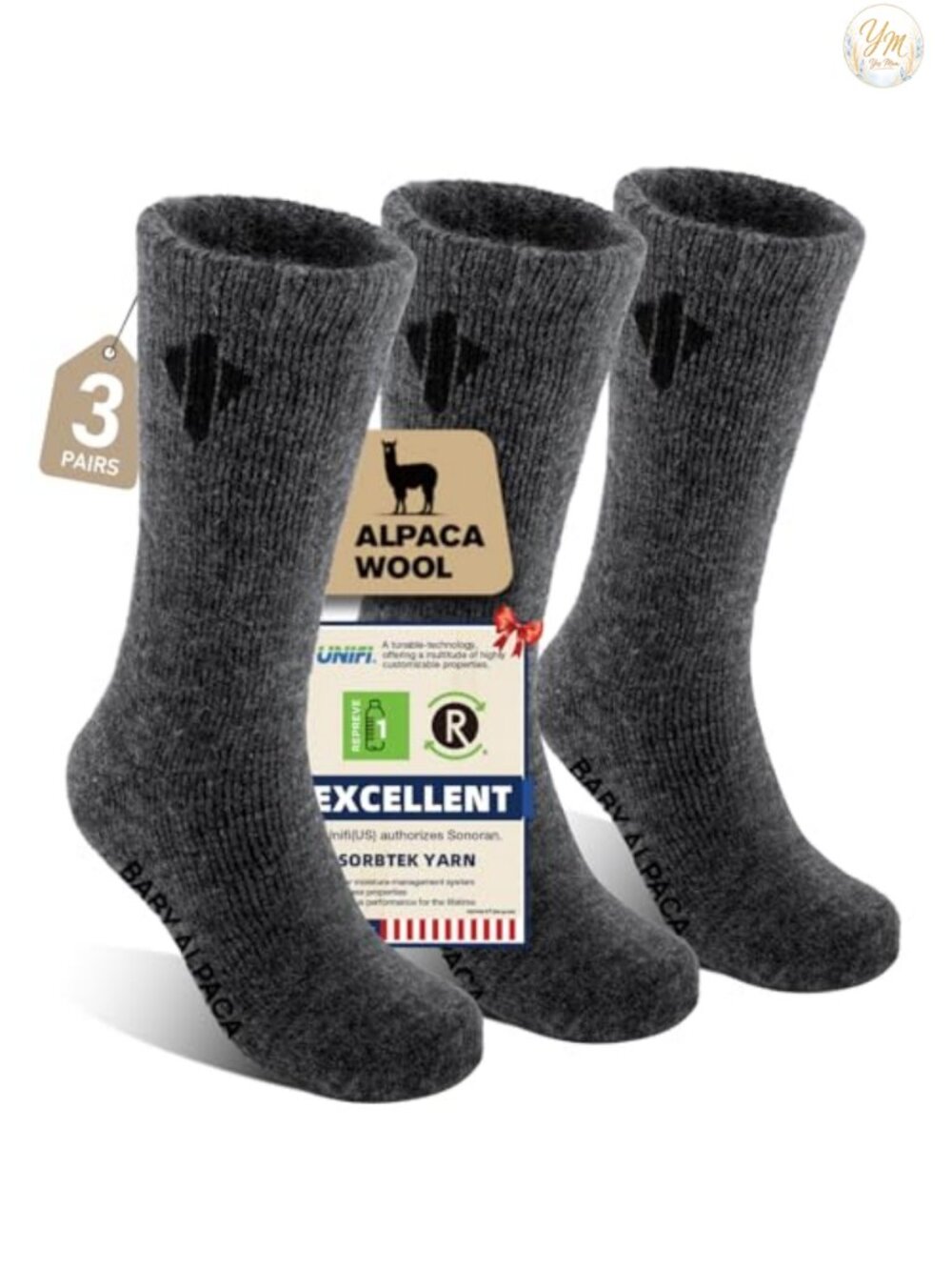 Alpaca Merino Heavyweight Thermal Socks for Hiking and Hunting Moisture Wicking